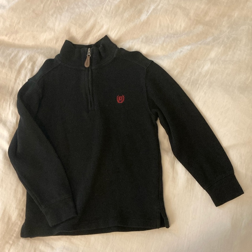 Chaps black sweater zip up
